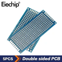 5pcslotdouble sided pcb circuit board prototype board 3x7 4x6cm diy electronic soldering board copper plate universal pcb