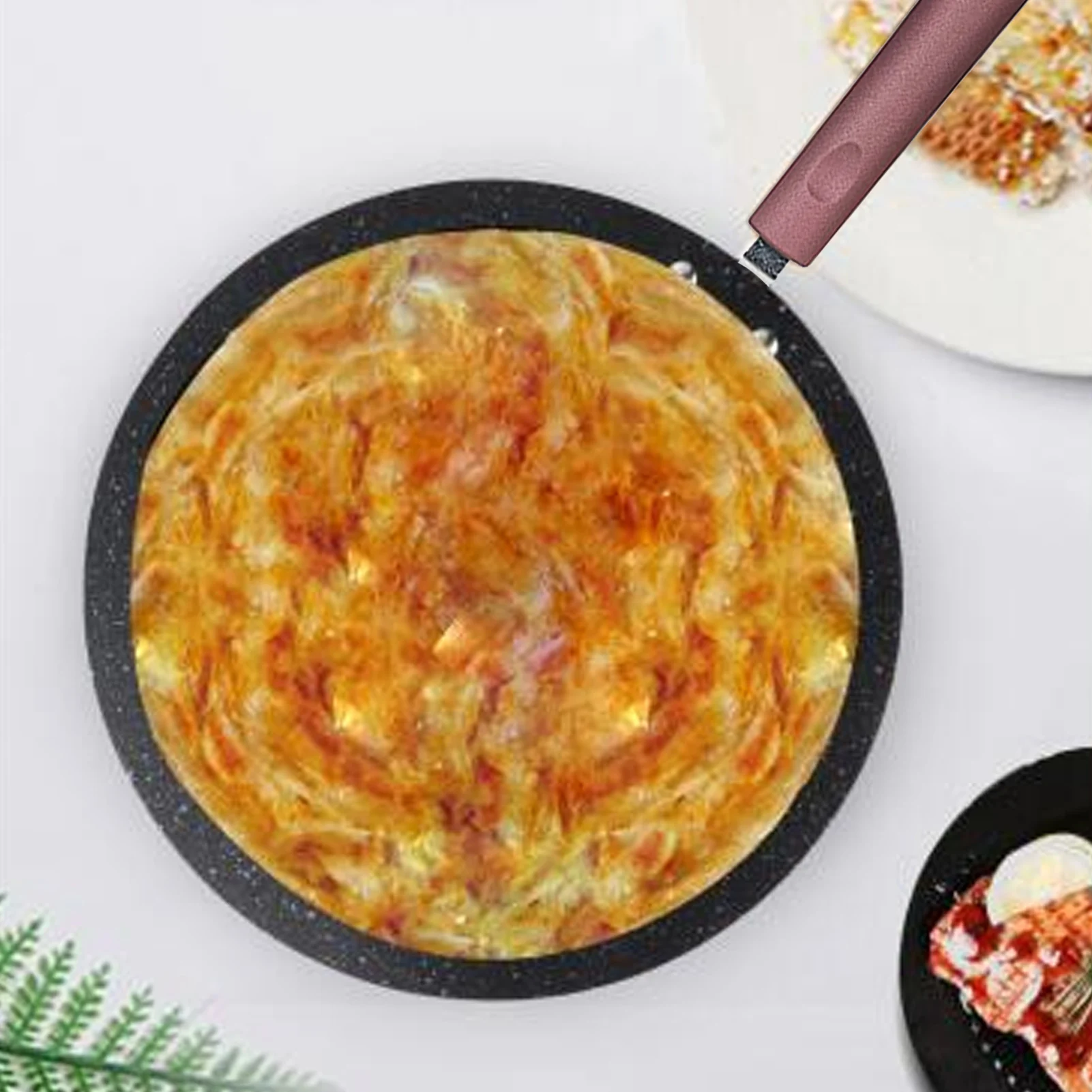 

Iron Frying Pan Flat Pancake Griddle Non-stick Cookware for Kitchen Pancake Egg Omelette Frying Gas Cooker Durable Saucepan