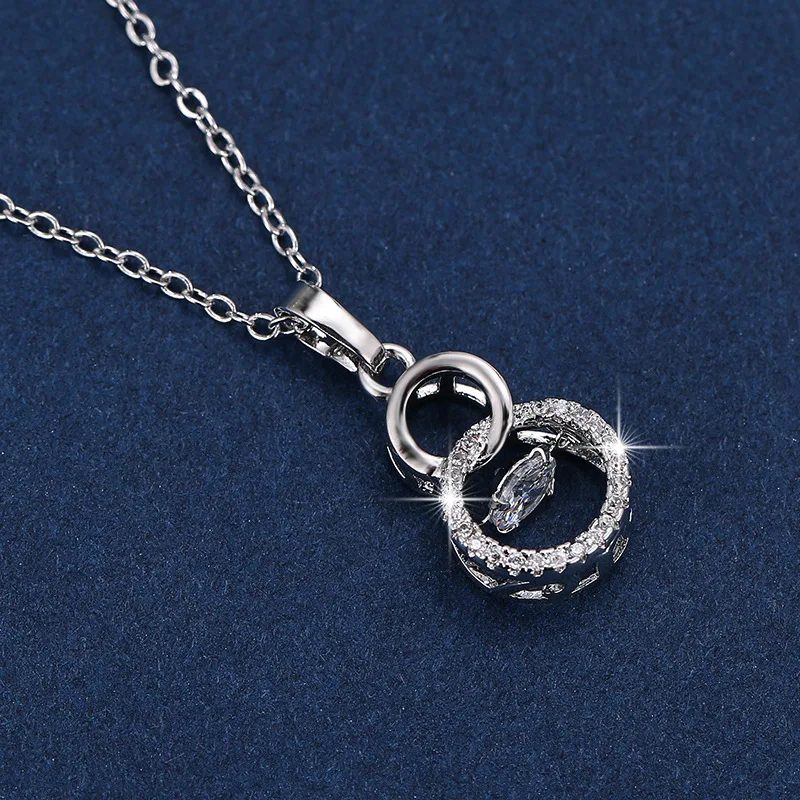

Gourd Smart Necklace Female Exquisite Fashion Micro Inlaid Zircon Necklace Clavicle Chain Accessories In Stock Good Quality
