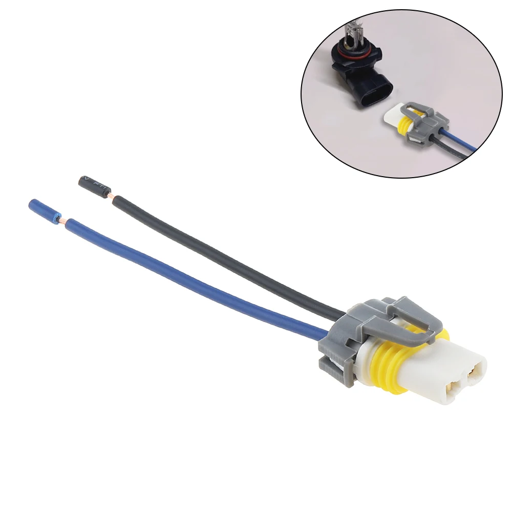 

9006 9005 H10 9012 12V Female Wire Harness Connector HID Light Wiring Replacement Pigtail Adapter Plug Socket Extension Cables