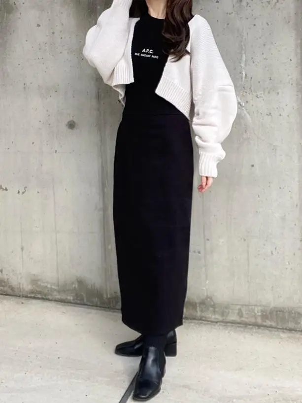 G * L осенняя новинка 2024 японская мода милый однотонный короткий вязаный кардиган