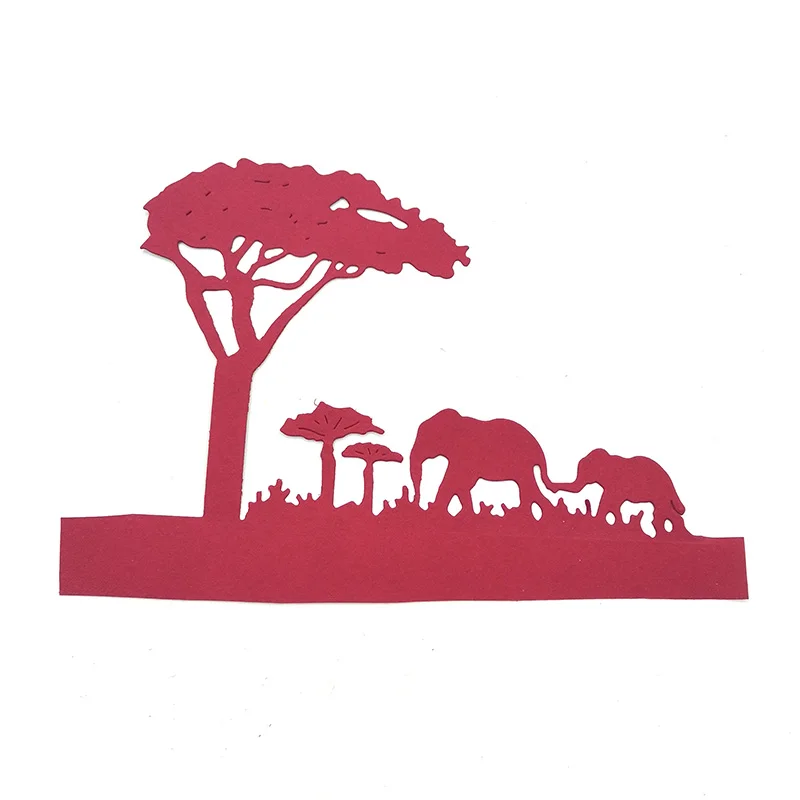 

African Animal Elephant Tree Metal Cutting Die 2022 Craft Die DIY Scrapbook Paper/Photo Card Embossing Die