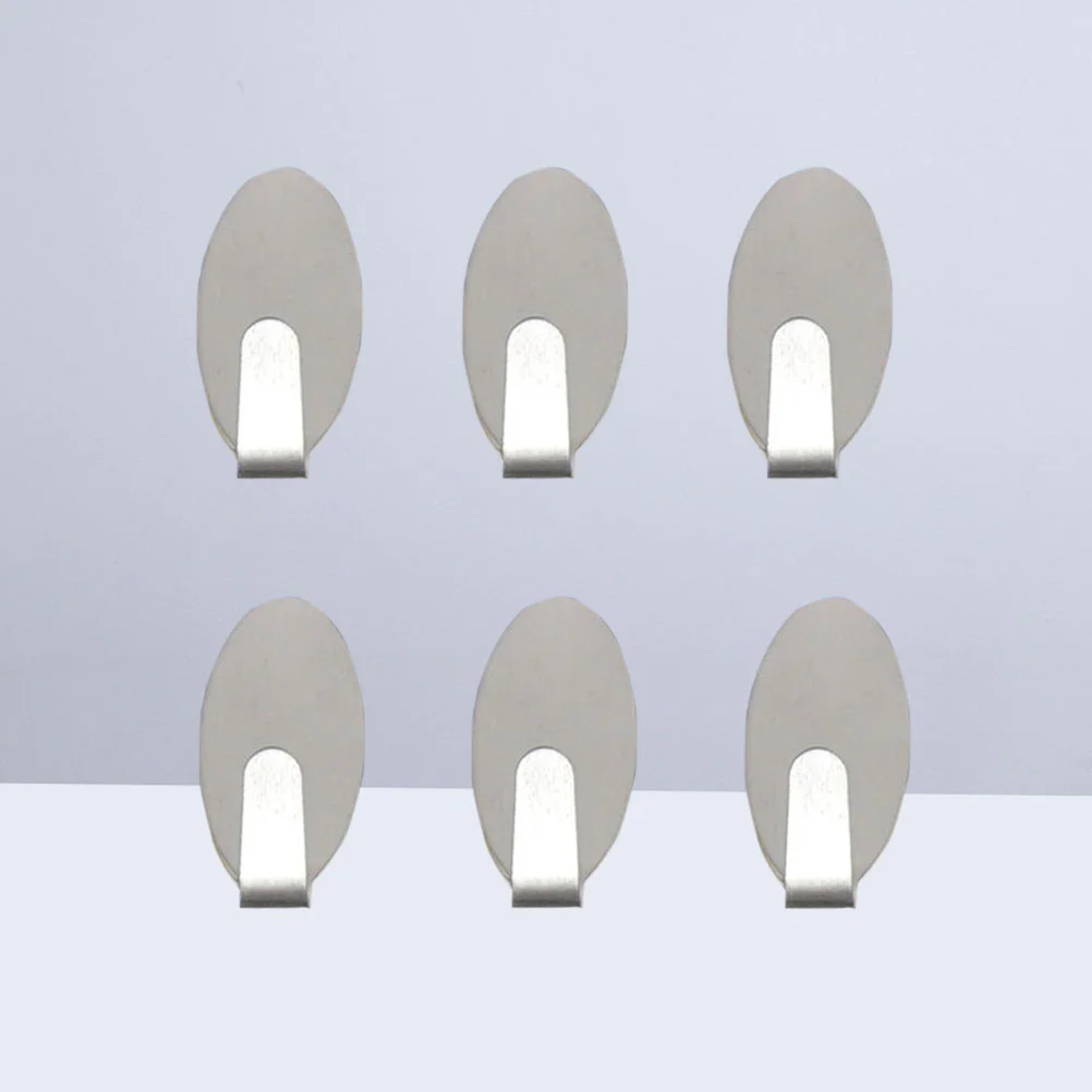

6 Pcs Metal S Hooks Bathroom Hooks Wall-mounted Suction Hooks Stainless Steel Hooks Wall Hanger Towel Hooks