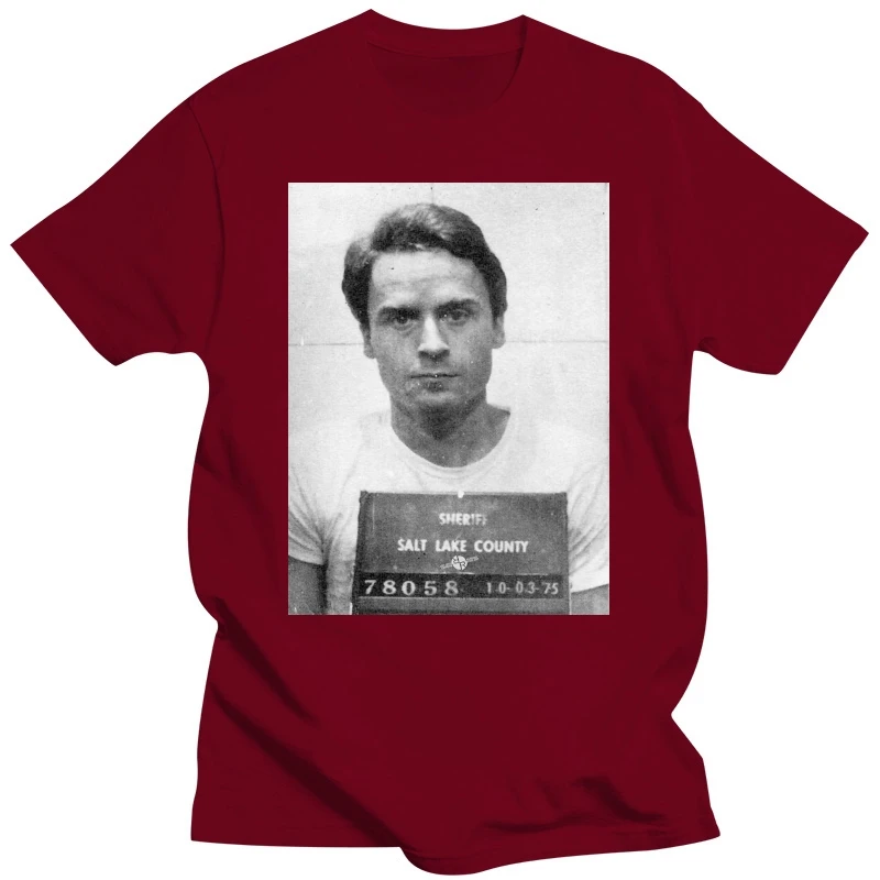 ФУТБОЛКА BOARDRIPPAZ TED BUNDY MUGSHOT MANSON DAHMER Serial Killer SERIENMORDER топы из 100% хлопка с короткими