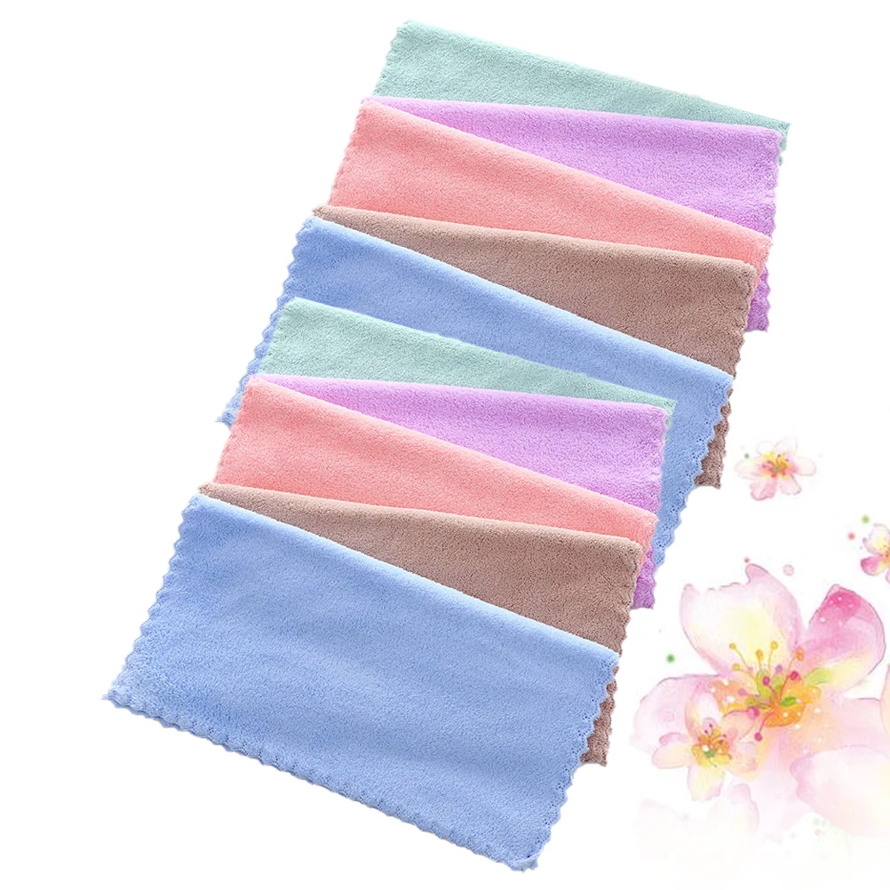 

10 Pcs Microfiber Face Towel Windows Rags Face Wipes Kids Reusable Cleansing Towel Cleaning Towels Washcloth Face Towel Gift