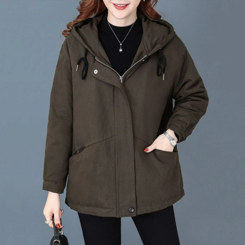 

2023 New Women's Jacket Down Cotton Autumn Winter Jacket Thicken Loose Long Coat FemaleWaistcoat Snow Wear Winter Coat L125
