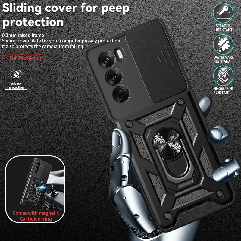 Для OPPO Reno 12 Pro 5G чехол Магнитный держатель кольцо для телефона Reno12 камера