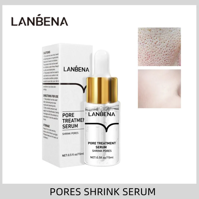 

LANBENA Pore Shrinking Serum Facial Care Improve Clogged Pores Treatment Essence Oil-Control Moisturizing Smooth Skin Care 15ML