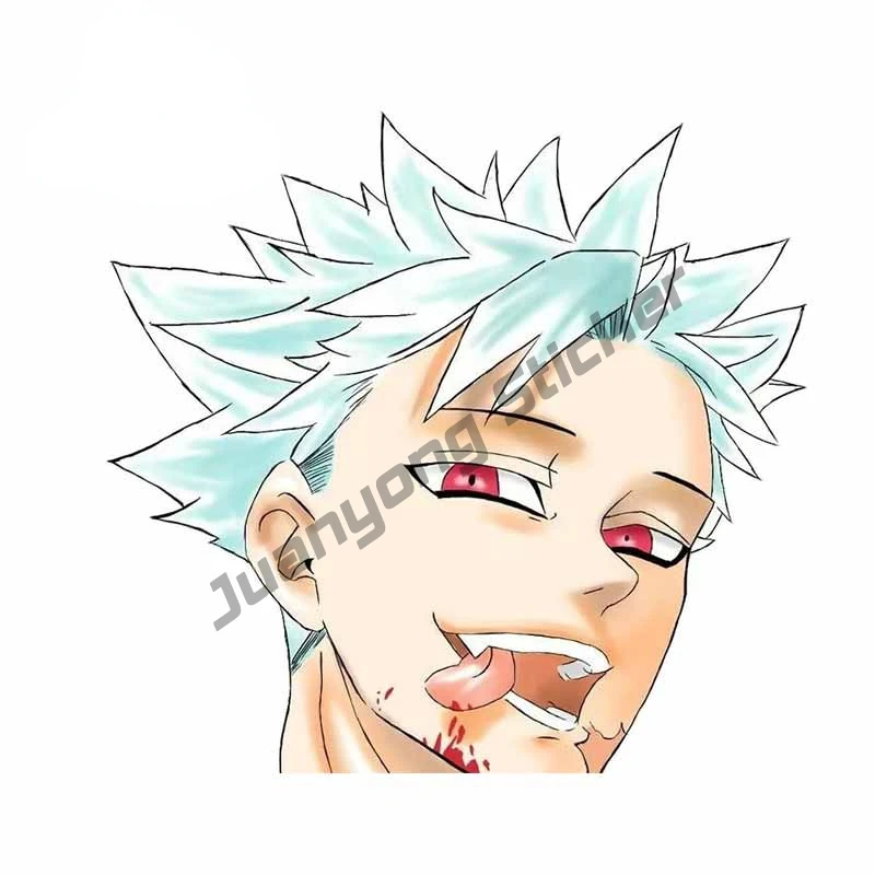 

The Seven Deadly Sins Ban Cartoon Anime Car Stickers Motorcycle Decoration for SUV Bumper Camper Trunk Creative Decal PVC13x13cm