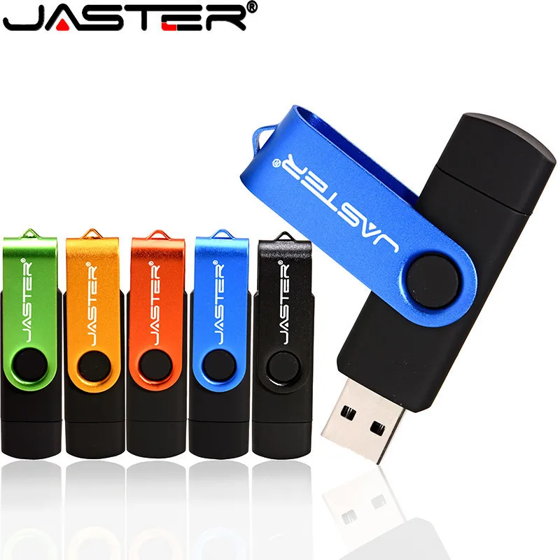 JASTER High Speed USB 2.0 OTG Pen Drive 16G 32G 64GB Pen Drive Flash Disk 3 in 1 for Android SmartPhone/PC TYPE-C Business gifts