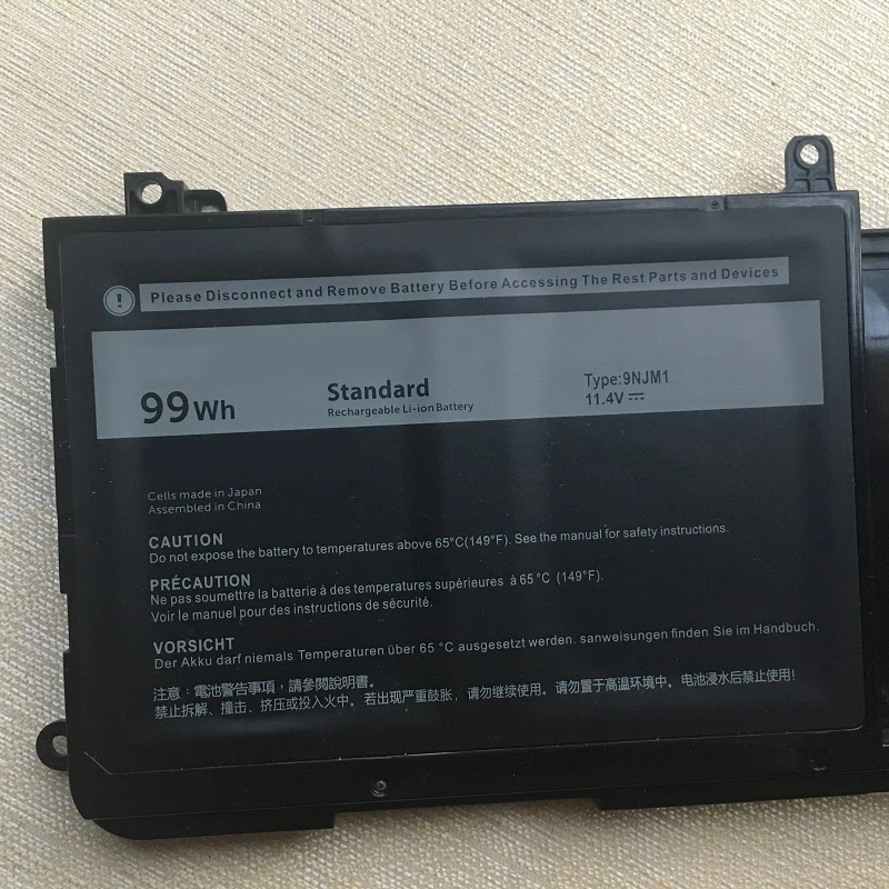Фото Аккумулятор SupStone 9NJM1 44T2R для ноутбука Alienware 17 R4,R5,15 R3,R4,546FF MG2YH HF250 P69F001 P31E001 ALW17C-D273 AW17R5 AW15R4 №3