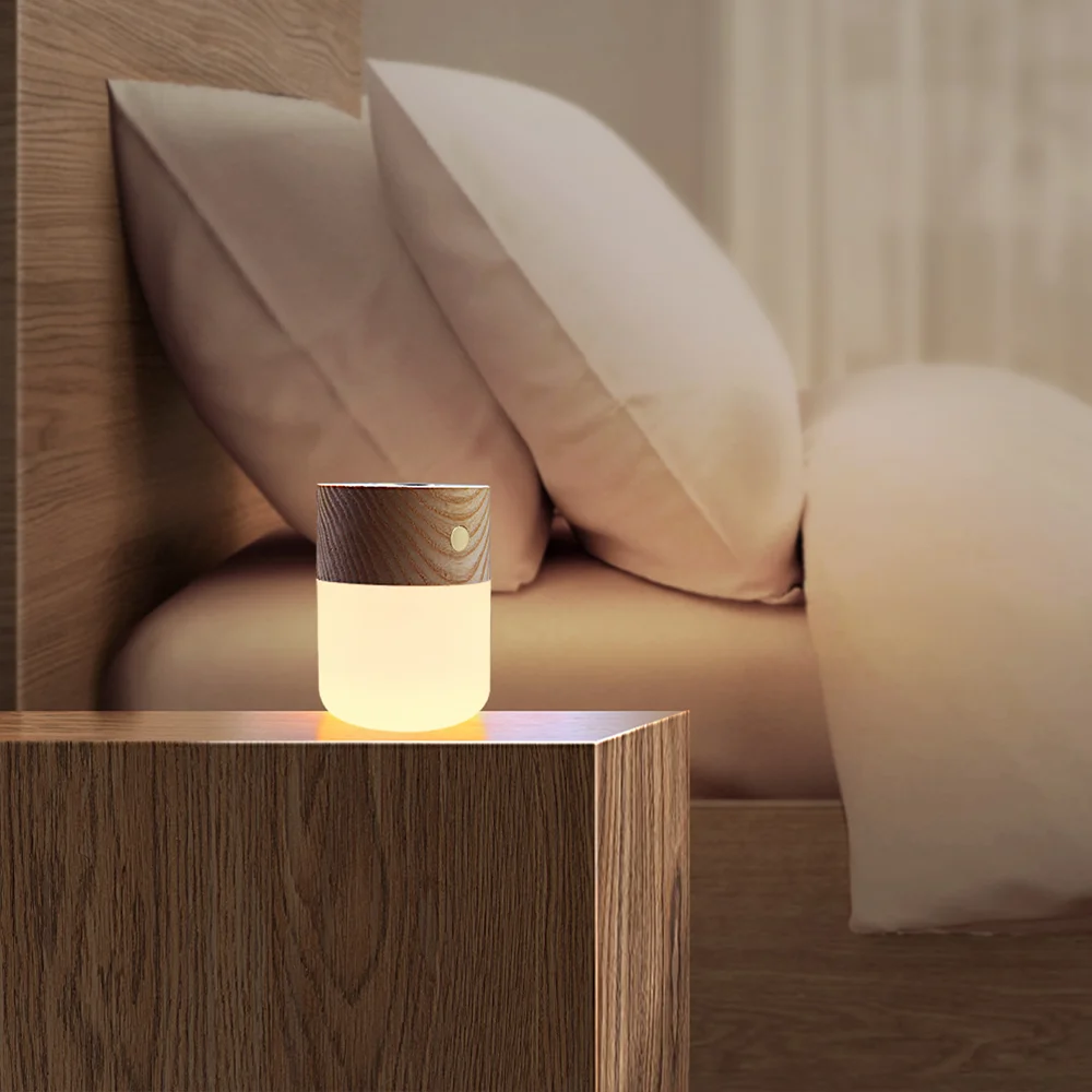 Многофункциональный Семейный ночник современный домашний деревянный