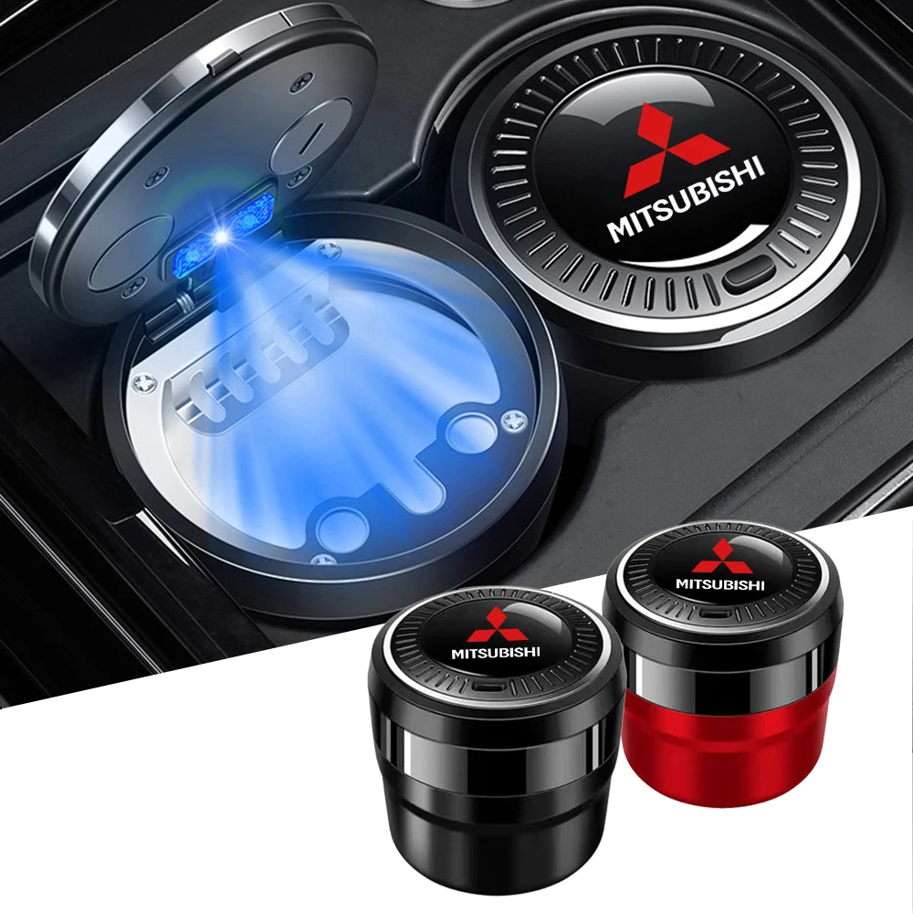 

Car Cigarette Ashtray Cup With Lid Portable Detachable Vehicle Ashtray Holder Box for Mitsubishi Lancer 9 Ex Evo ASX L200 Colt
