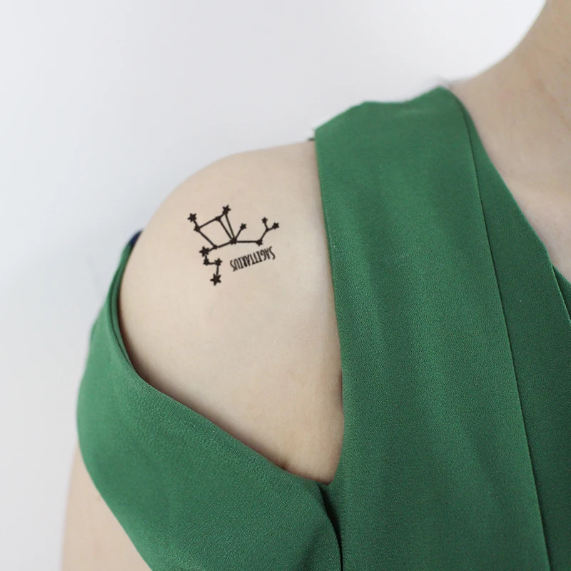 

Divination Constellation Temporary Tattoo Sticker Waterproof Women Men Adults Fake Body Art New Design 10.5X6cm Kids Hand Tatoo