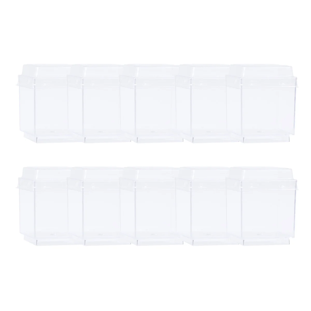 

Cups Dessert Cupmousse Lids Appetizer Clear Yogurt Square Cakemini Tasting Transparent Pudding Tiramisu Jelly Trifle