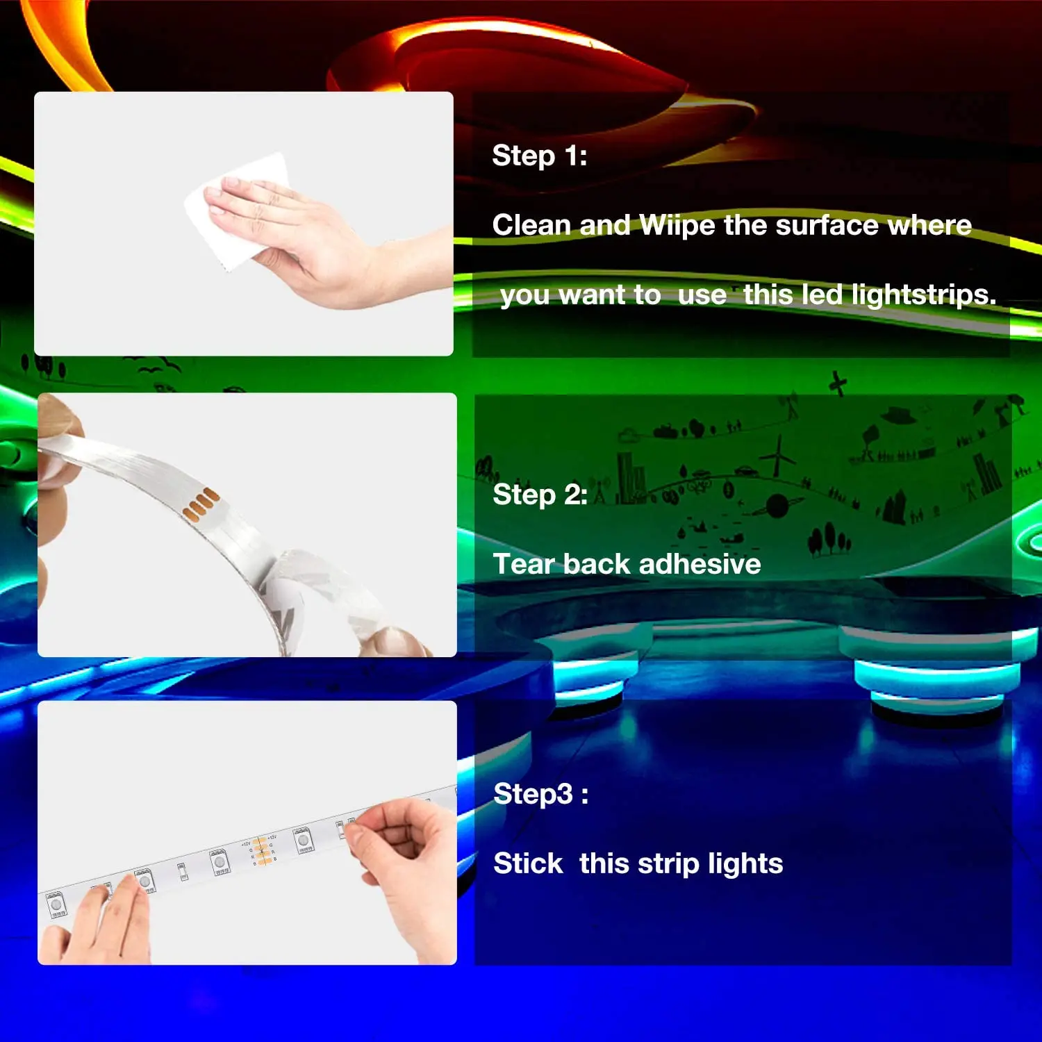 Светодиодная лента USB Гибкая RGB-лента для подсветки телевизора рабочего стола с