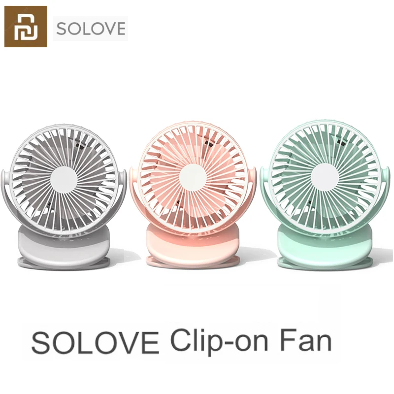 

Электрический вентилятор Youpin Solove F3, мини-вентилятор с зажимом, портативный вентилятор, перезаряжаемые вентиляторы, беспроводной воздушный кулер, настольные вентиляторы охлаждения, вентиляторы