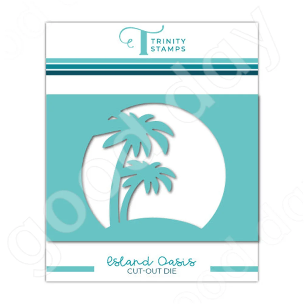 

2022 New Arrival Island Oasis Metal cutting Dies Scrapbook Diary Decoration Embossing Template Diy Greeting Card Handmade