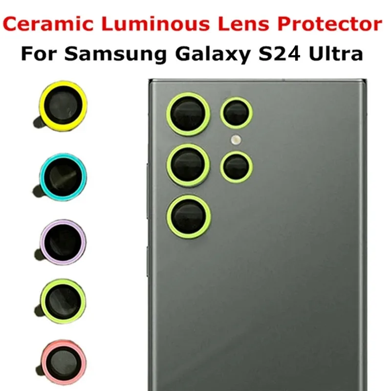 Для Samsung Galaxy S24 Ultra S23 24 Plus Светящаяся защитная пленка для объектива камеры
