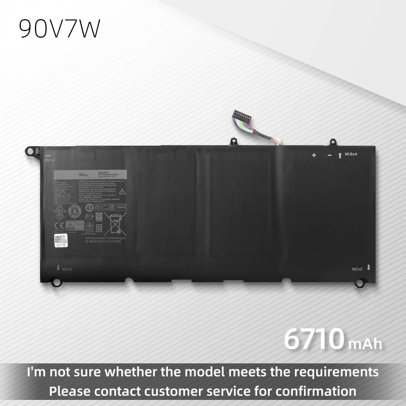 

Laptop Battery 90V7W For DELL XPS 13-9343 9350 D4708G D4508 D4505 D3808TG D3708G D3608G D2808TG D2708A D2608T D2508 P54G001