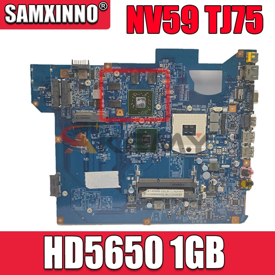 

Akemy For Gateway NV59 TJ75 Laptop Motherboard MBBH601001 48.4GH01.01M HM55 DDR3 HD5650 1GB Free CPU