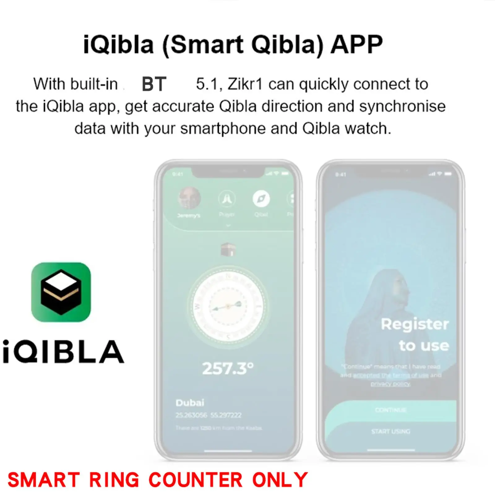 

Умный счетчик IQIBLA TASBIH умный счетчик Tasbih ZIKR для Android 5,1 или IOS 10,0 Молитвенное напоминание о времени Bluetooth водонепроницаемый K9B4