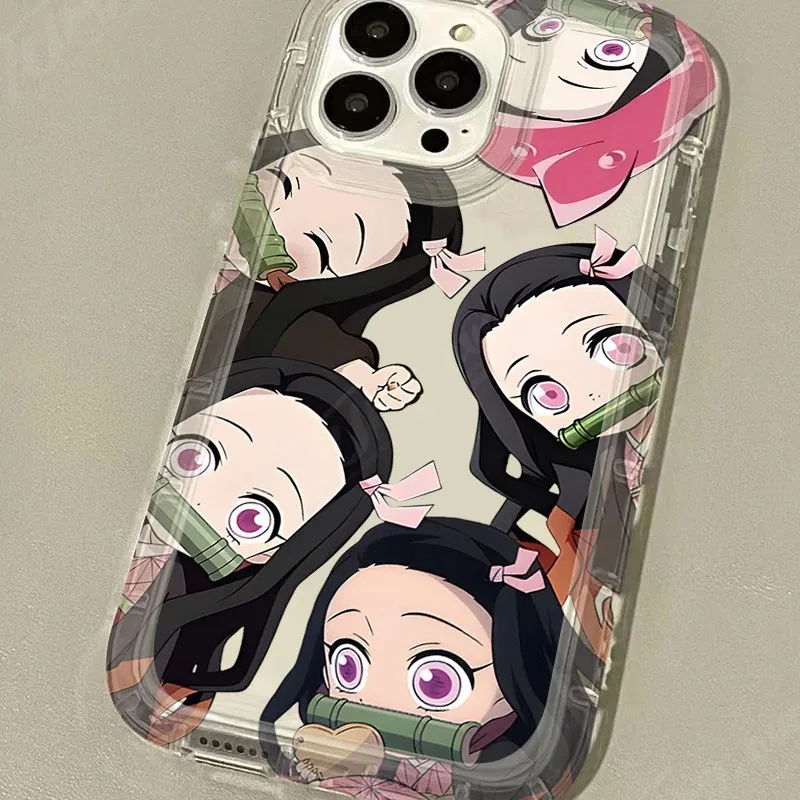 Cartoon Anime Demon Slayer Clear Case for Samsung Galaxy S10 S20 S21 S22 S23 S24 S25 FE Ultra Plus 5G Airbag Shockproof