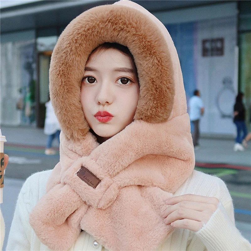 

Women's Winter Hat Windproof And Cold-proof Thickened Warmth Baotou Ear Protection Cycling Cap Net Red Bib Scarf Bandana Women