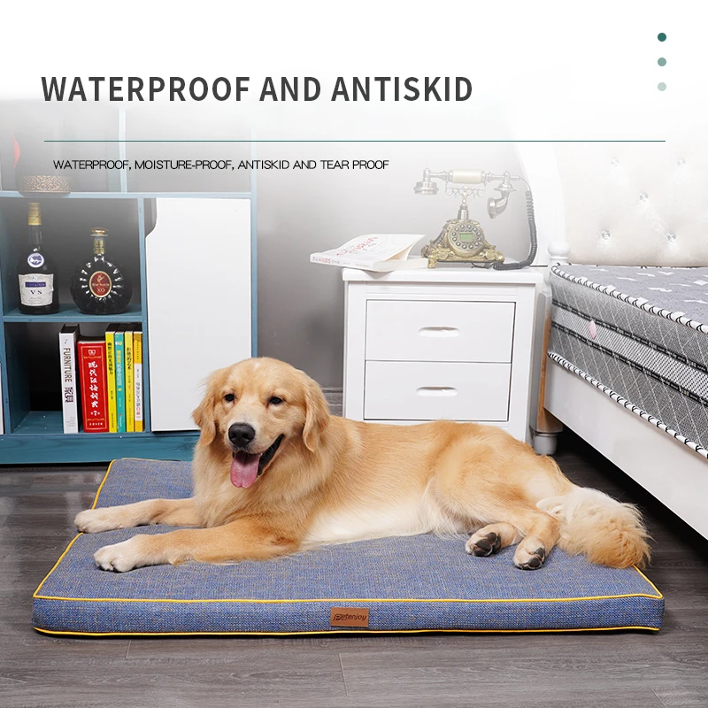 Ортопедическая кровать для собак с ручкой переноски подстилка коврик со съемным