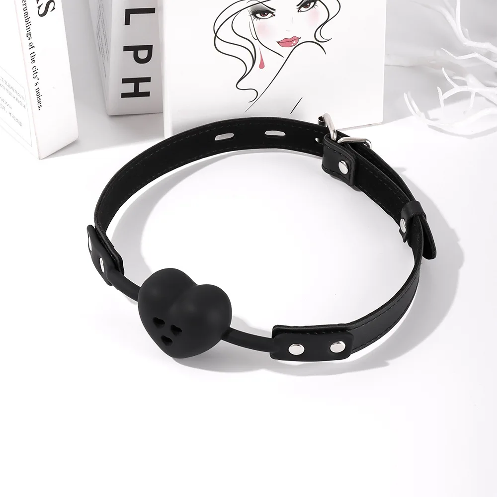 Заглушка в форме сердца с 3 отверстиями силиконовый шарик открытым ртом