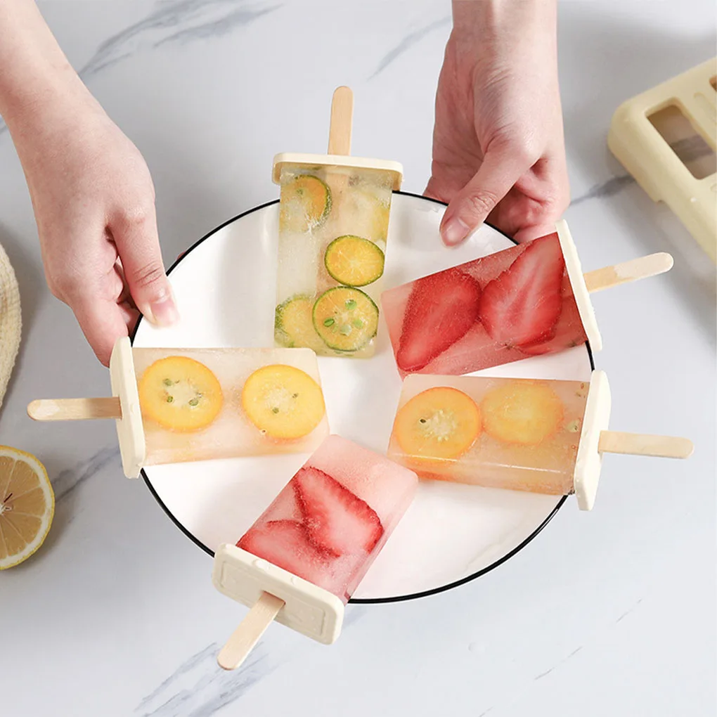 

2/4/9 Grids Ice Cream Mold Ice Mould Handmade Dessert Mold Freezer Fruit Ice Cube Maker Reusable Forms For Ice Cream