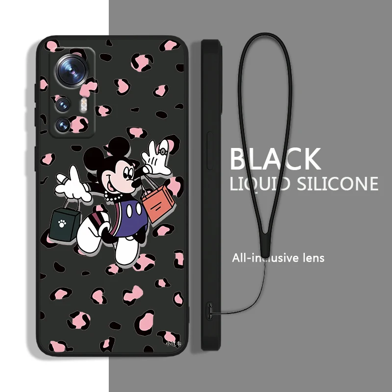

Mickey Mouse animation Phone Case For Xiaomi POCO M5s M4 M3 X4 X3 NFC X2 F4 F3 GT Pro C40 C3 Liquid Rope Funda Cover