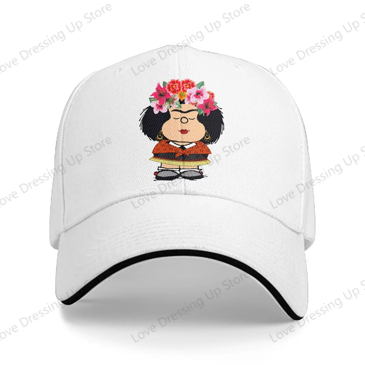 New Men Women Baseball Caps Mafalda Kahlo Fanart Dad's HatRunning Hats