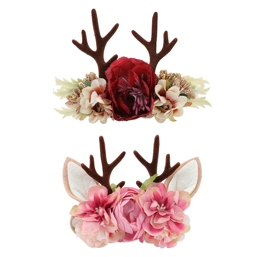 

Hair Christmas Headband Headbands Antler Reindeer Baby Hoop Antlers Kids Horn Bands Fawn Band Hairband Decorationfestival Floral