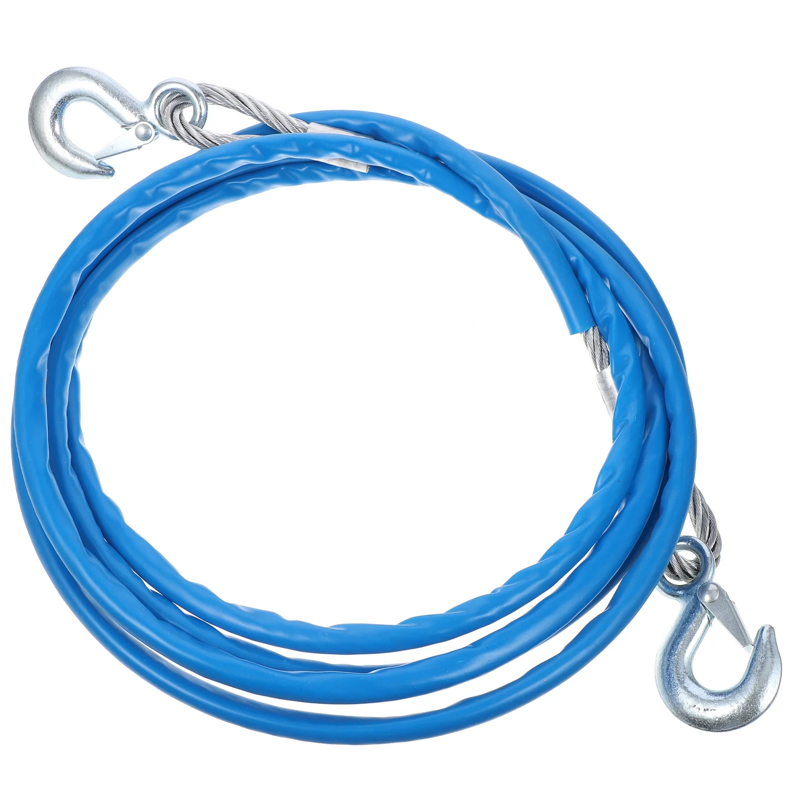 

1PC Car Hauling Cable Sturdy Car Trailer Rope 7 Tons Car Special Winch Rope with Hooks Thicken Car Trailer Rope（Blue）