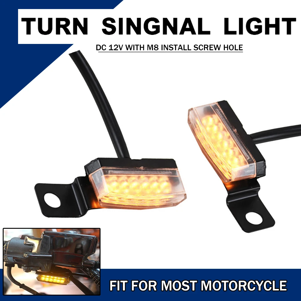 

Universal Motorcycle Accessories Mini LED Turn Signals Light Brake Clutch Lever Lamp For Harley For Yamaha For Honda For Suzuki