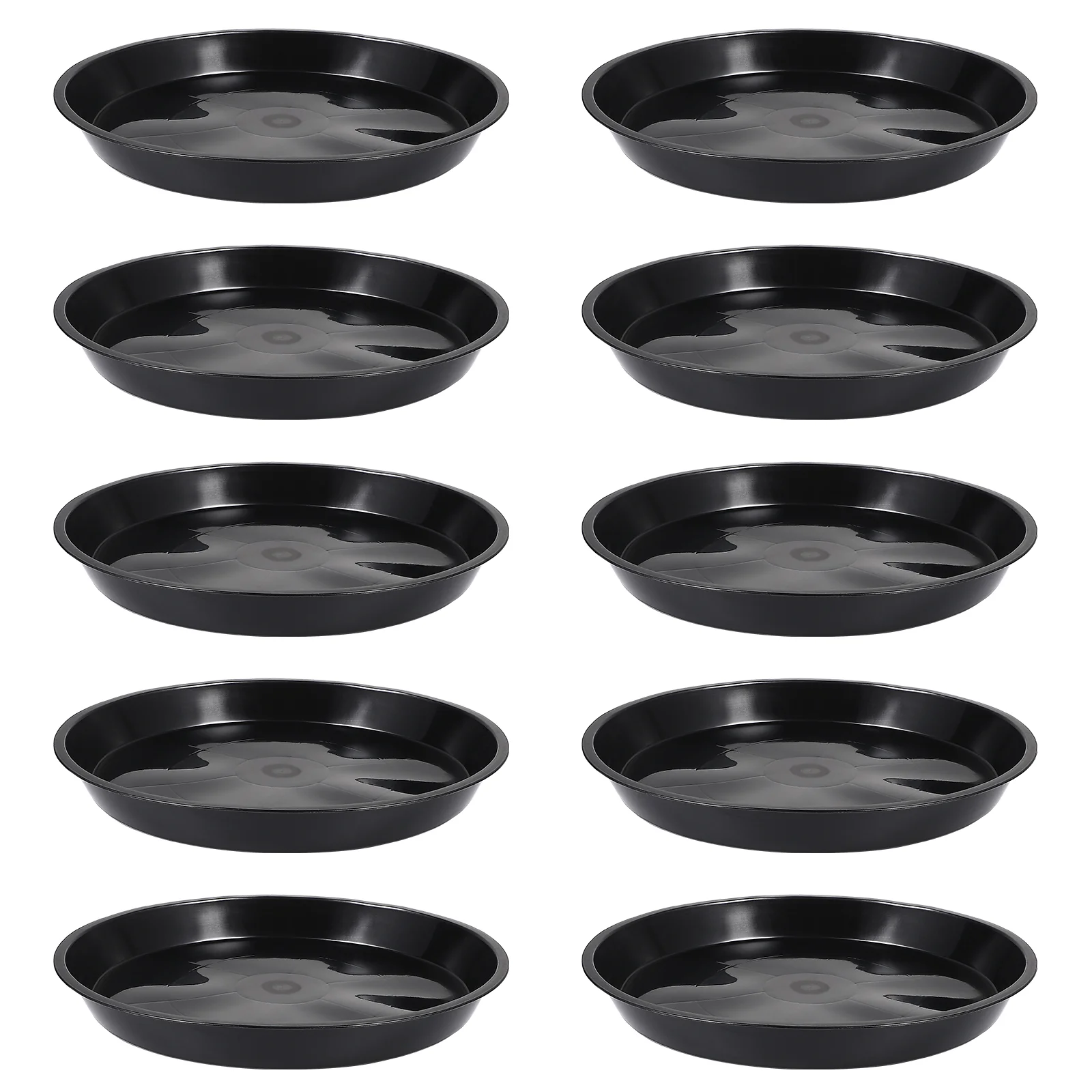 

Happyyami 10Pcs Plastic Flower Pots For Outdoors Resin Saucer Drip Trays Flower Pots Base Tray Resin Planter Bottom Tray for