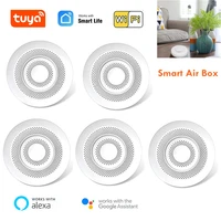 tuya wifi smart air box air quality tester sensor carbon dioxide detector co2 gas temperature humidity sensor for alexa google