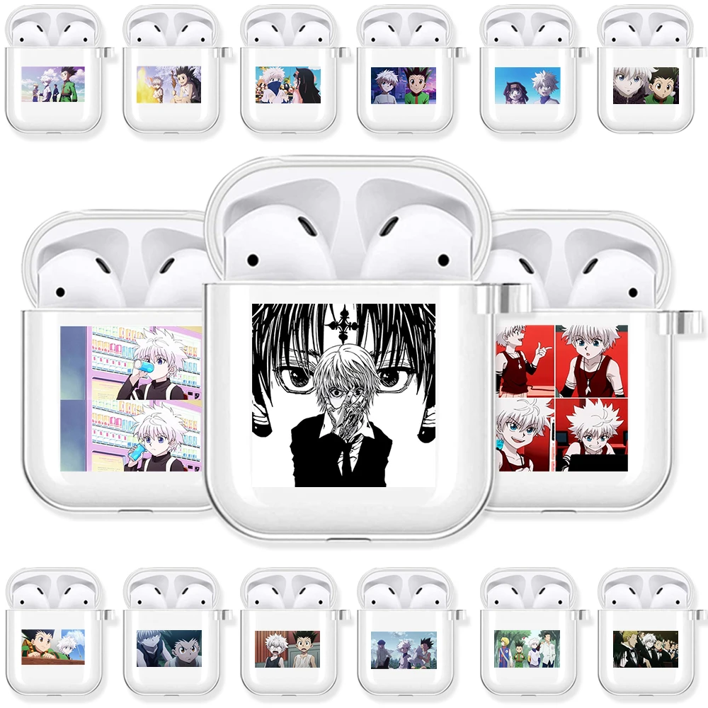 Прозрачный чехол из ТПУ для Airpods Pro 3 2 1 HxH Killua Zoldyck Hisoka с рисунком аниме Hunter X