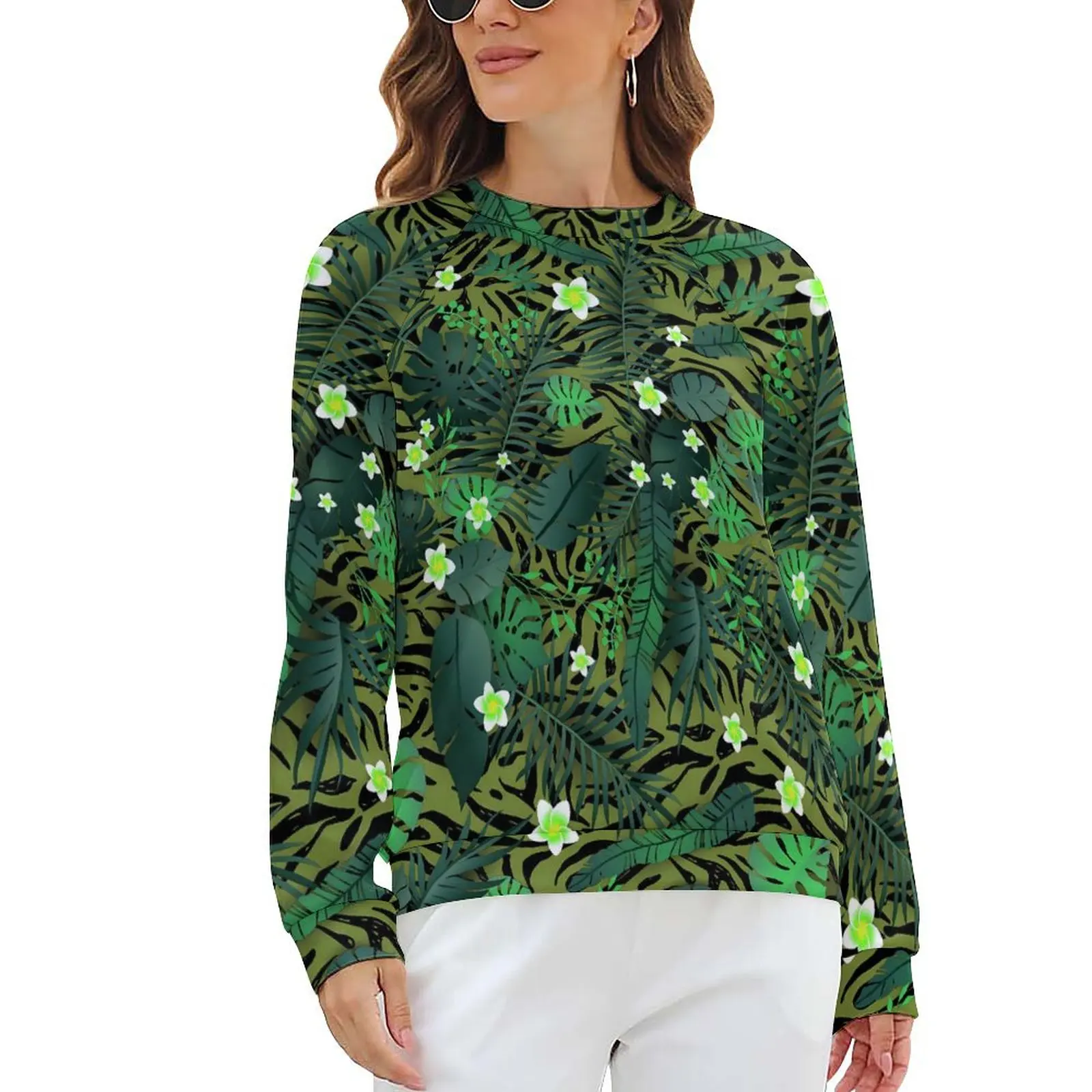 

Элегантные худи с цветочным принтом, современные худи с цветочным принтом в стиле Харадзюку, женская повседневная одежда большого размера с длинным рукавом Y2k