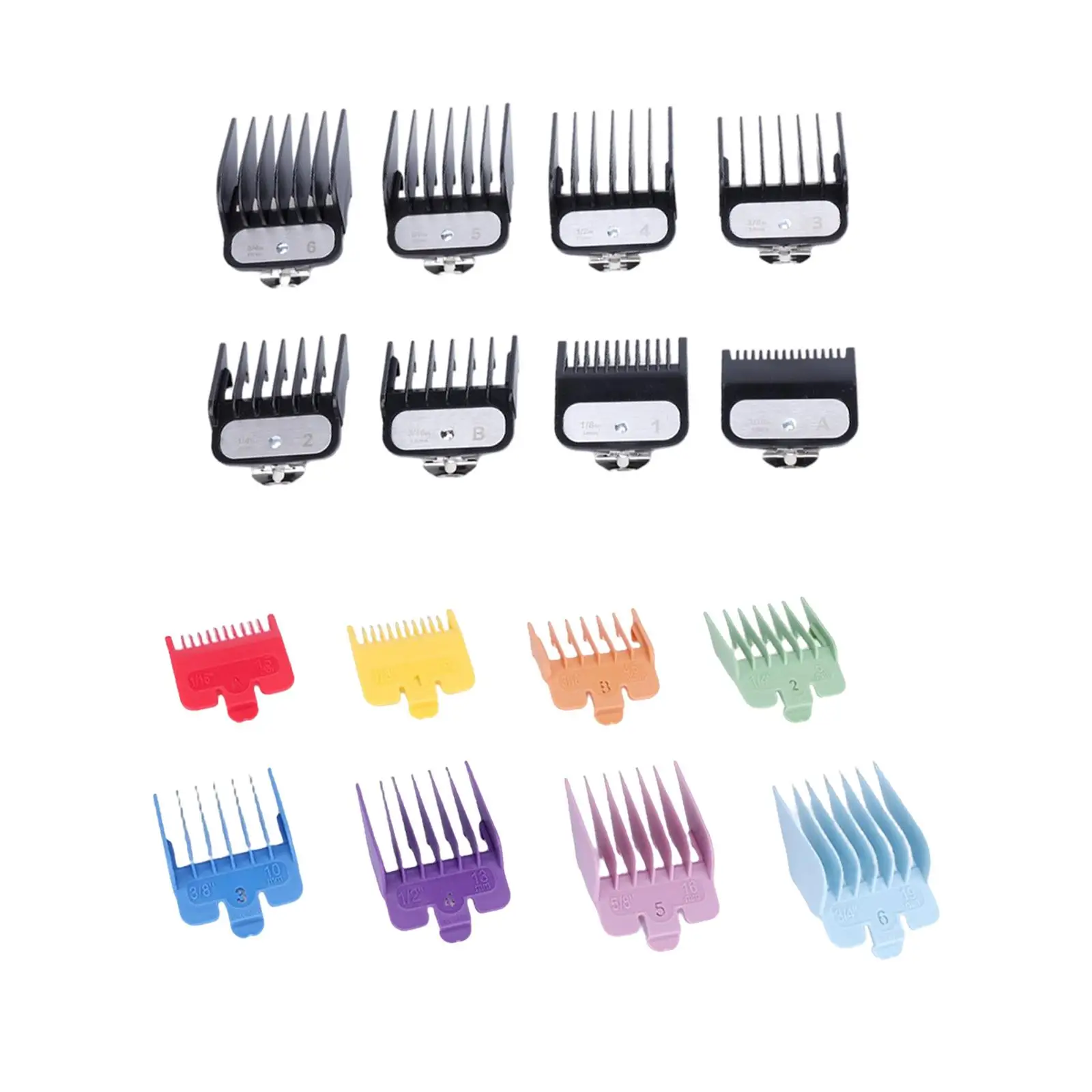 

8Pcs Hair Clipper Limit Combs Cutting Guides Trimmer Guards for Salon Man