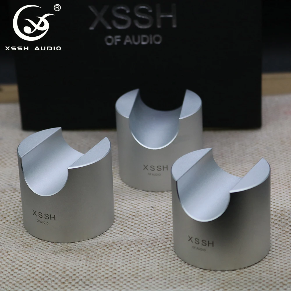 4pcs 8pcs XSSH HIFI Cable Tray Stand Spike Supporting Frame Pure Aluminum Trailing Pad Shock Absorber Power Speaker Cable Feet