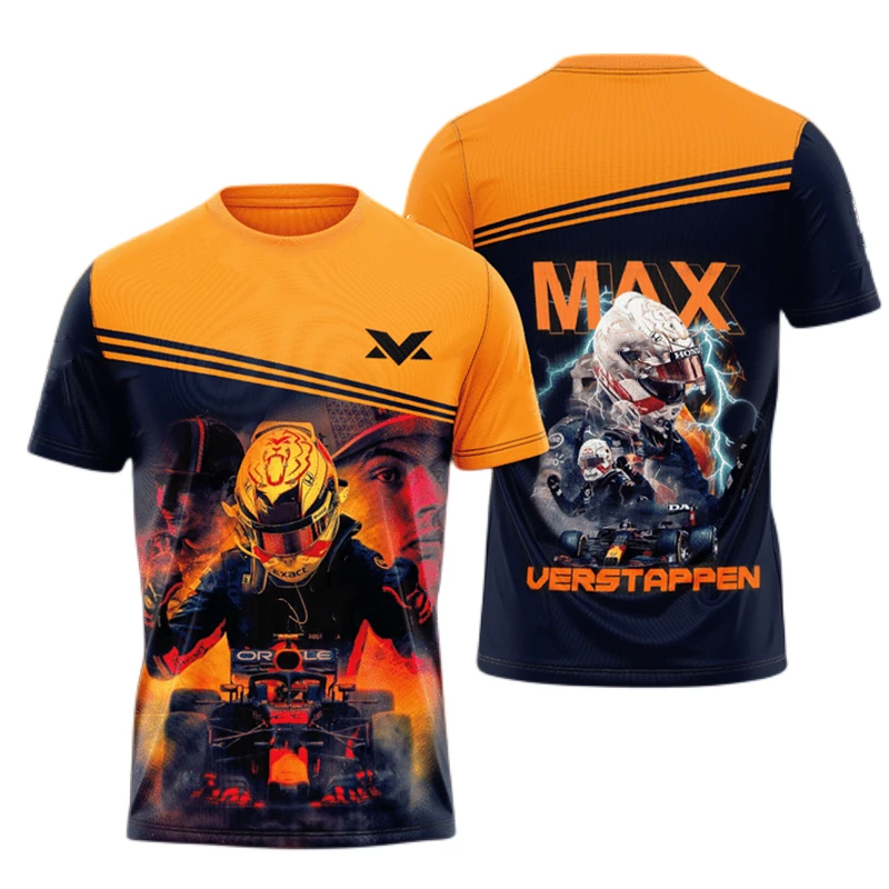 

Men's short sleeved T-shirt, Dutch red F1 driver's shirt Verstappen, outdoor sports, leisure, Formula One, big deal, summer 2022