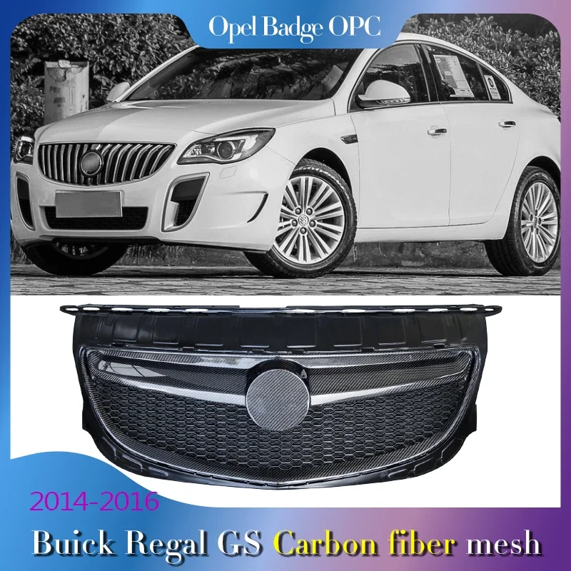 Фото Решетка для переднего бампера автомобиля для Buick Regal GS 14-16 Opel ABS алюминиевый сплав Insignia Irmscher решетка радиатора из углеродного волокна №1