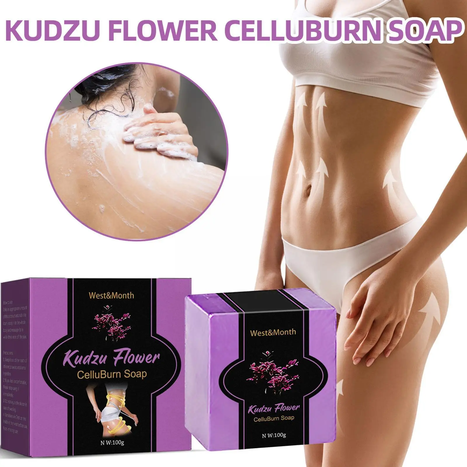 

100g Lymphatic Detox Kuzdu Flower Soap Massage Body Belly Slimming Burning Conditioning Body Weight Improve Lose Sleep Fat
