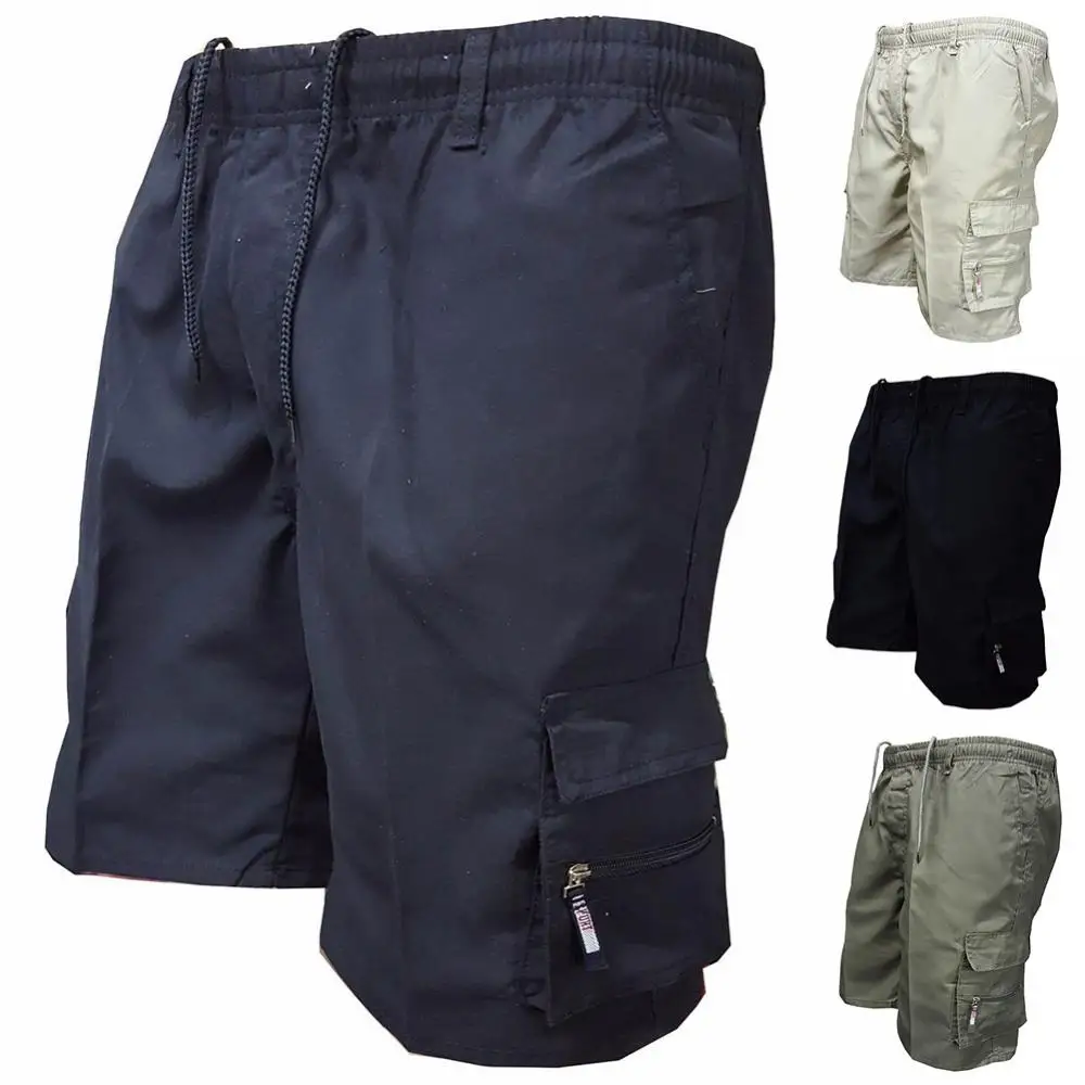 

Шорты-карго мужские однотонные, свободные спортивные повседневные неэластичные, с несколькими карманами, для повседневного ношения, туризма