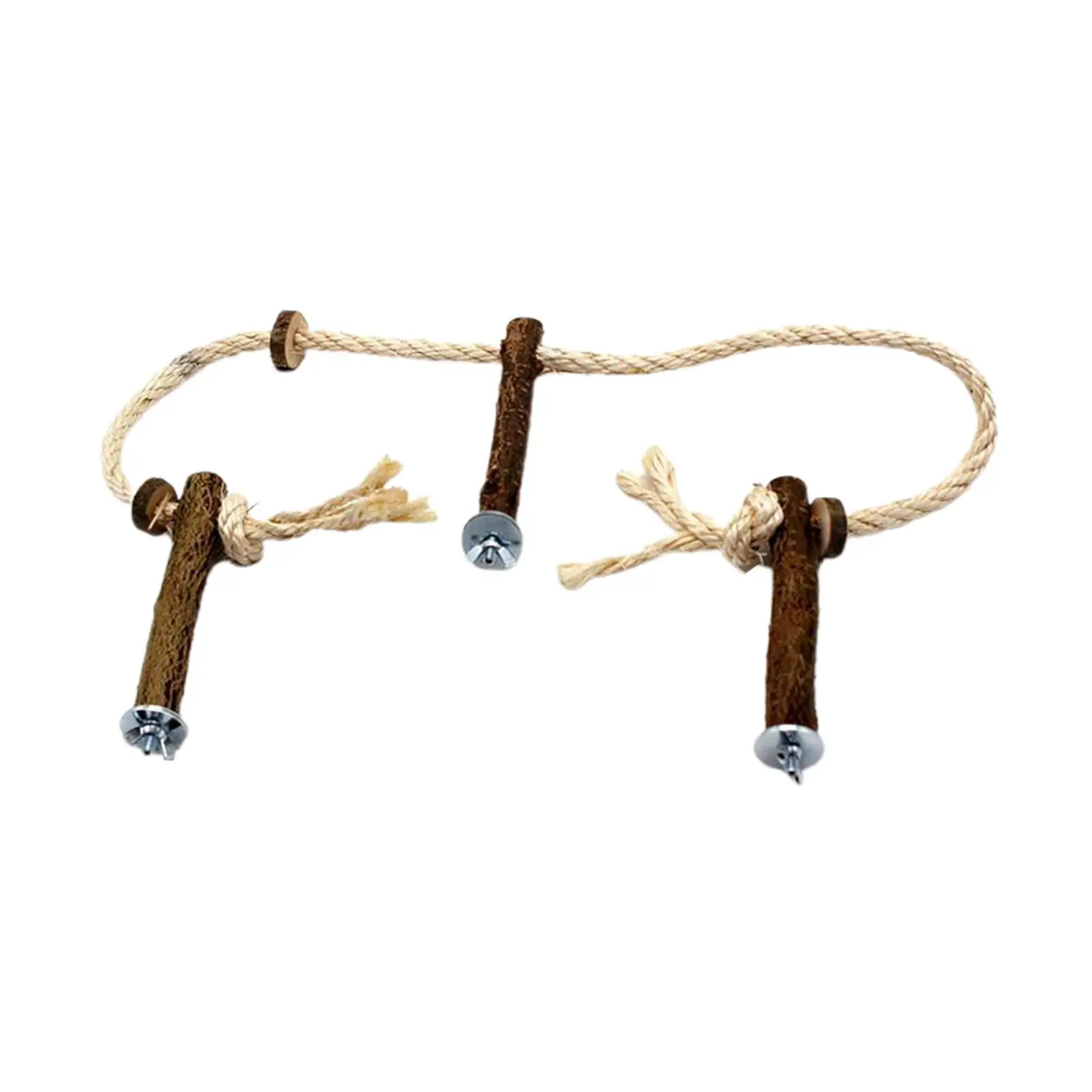 

Bird Parrot Perches Wooden Training Toy Parrot Swing Toy Platform Pet Bird Playground for Parakeets Macaws Finches Conures