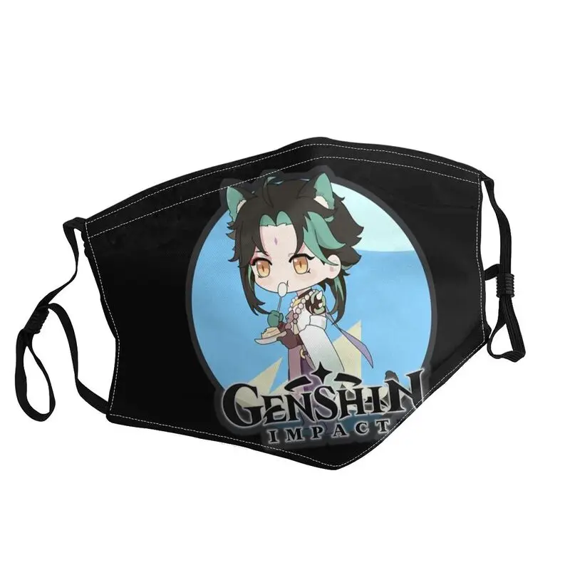 

Xiao Genshin Impact Breathable Mouth Face Mask Adult Unisex Anime Game Anti Haze Dust Mask Protection Cover Respirator Muffle