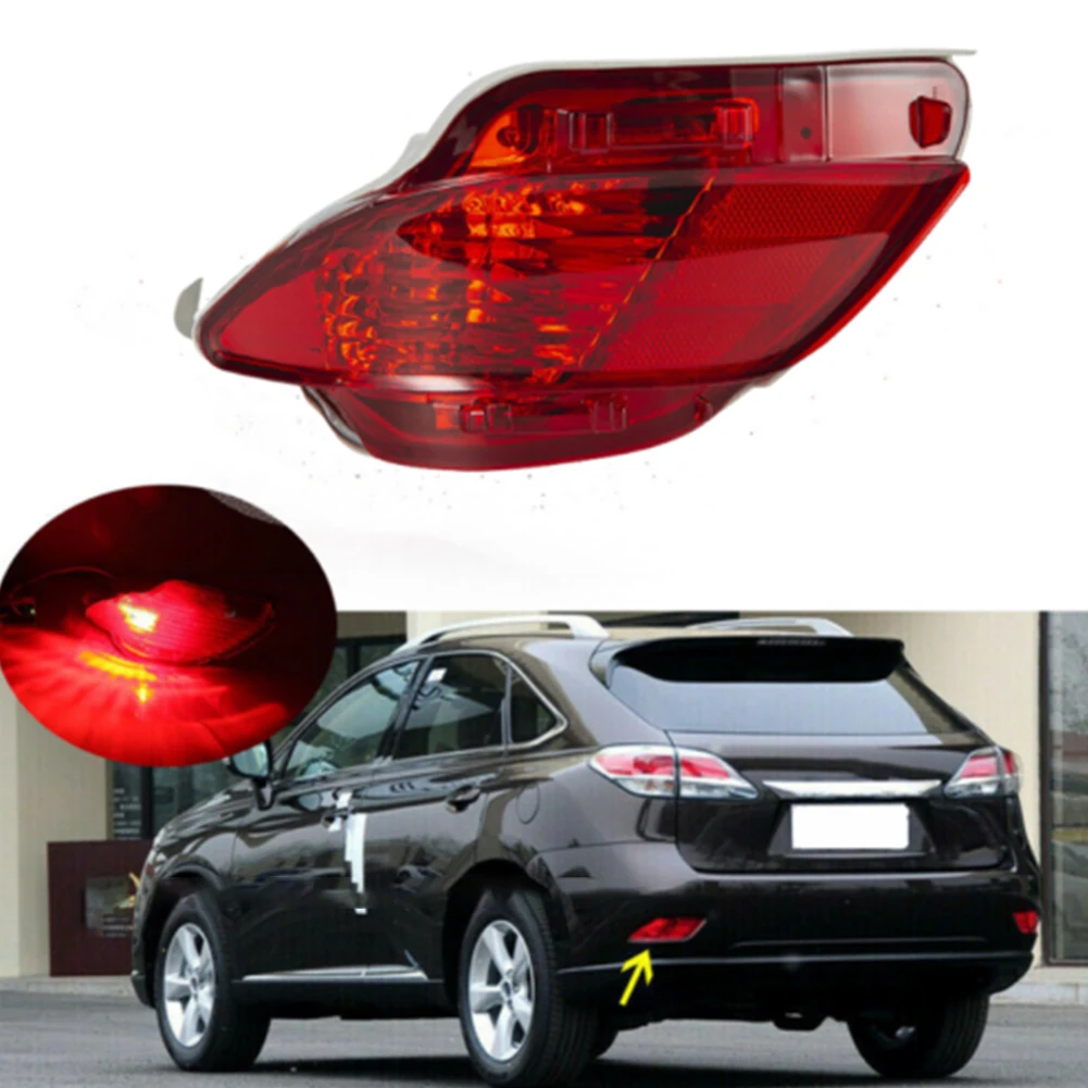 

1 X Red Fog Light Cover (Left) For Lexus RX270 RX350 RX450H 2010-2015 PC+PP Left Rear Bumper Light Brake Light Car Accessory