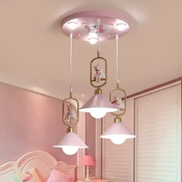 modern simple ceiling chandeliers cartoon ins internet hanging light eye protection princess room childrens suite decorate lamp